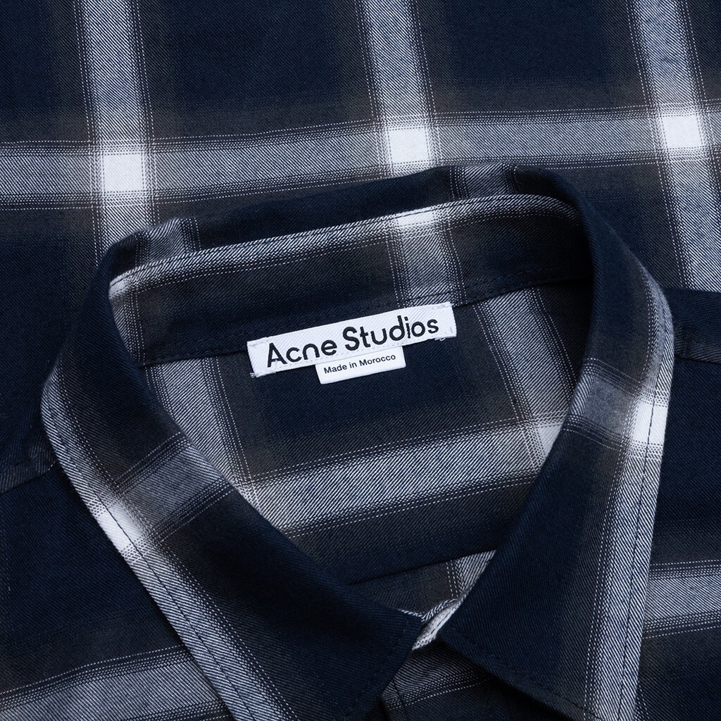 CHECK BUTTON-UP SHIRT - NAVY/MULTI - 4