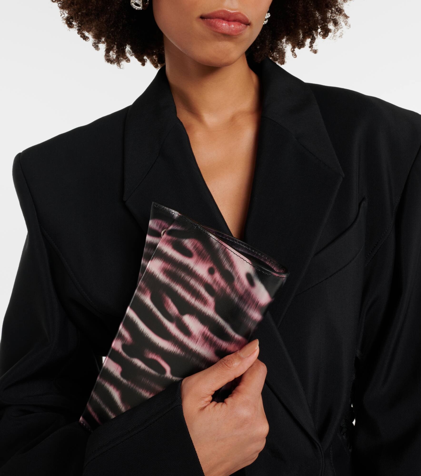 Loubitwist Small leather clutch - 6
