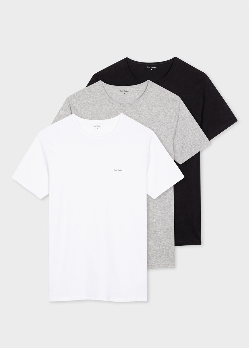 Paul Smith Logo Cotton Lounge T-Shirts Three Pack outlook