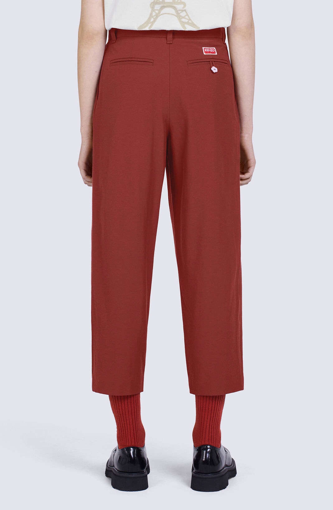 Cropped pleated trousers - 5