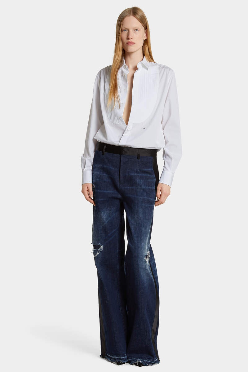 DARK RIPPED TUXEDO PANT - 3