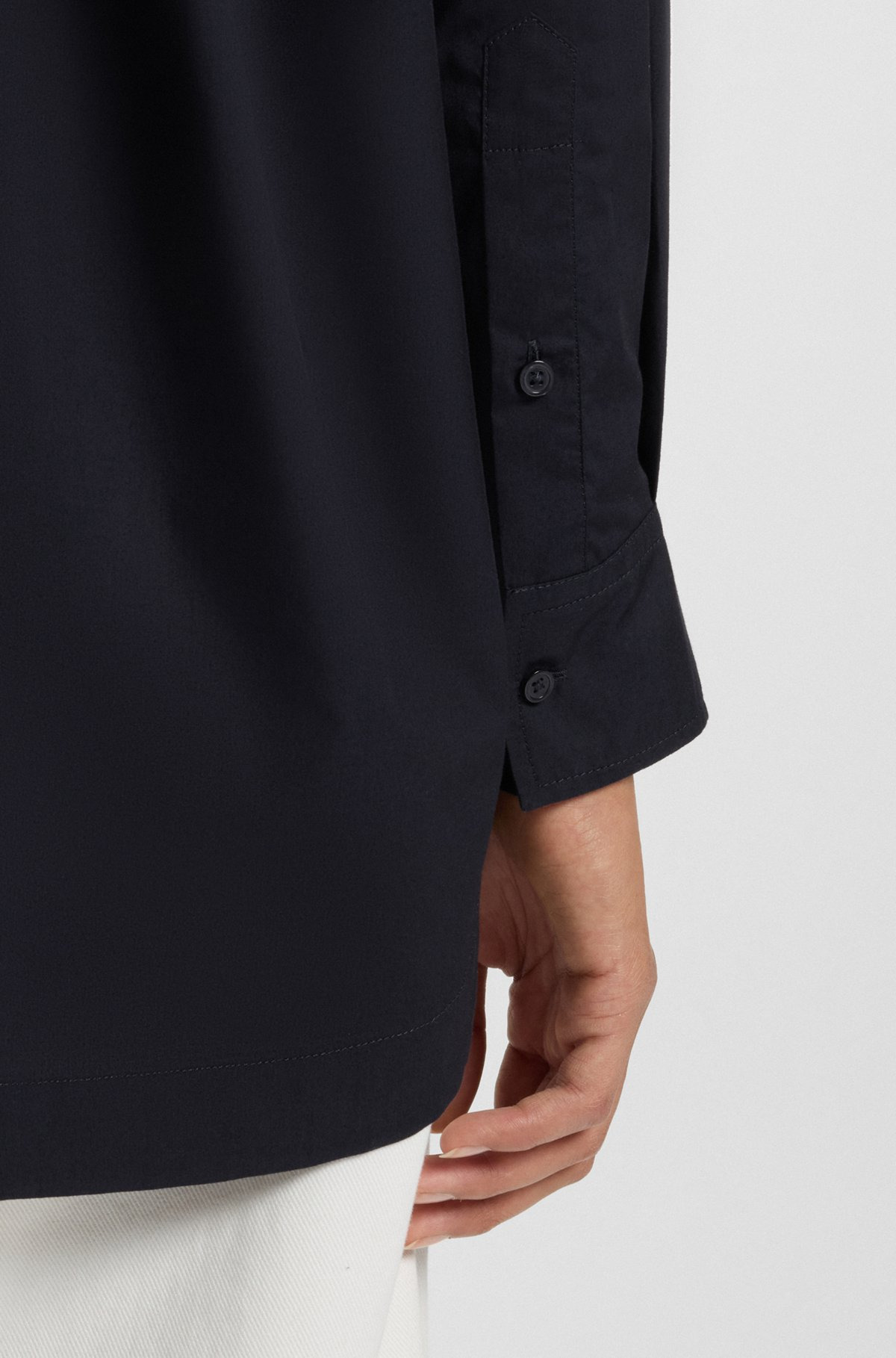 OVERSIZE-FIT BLOUSE IN COTTON POPLIN - 6