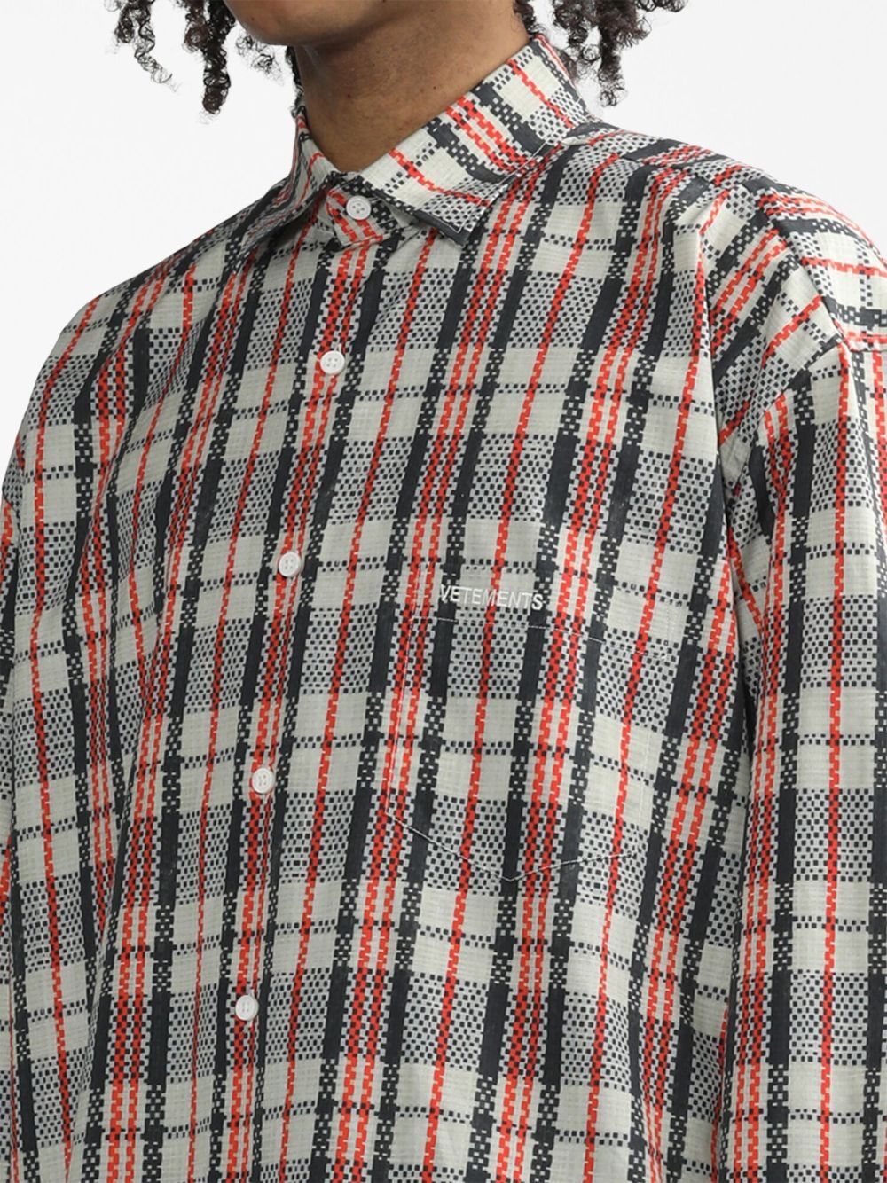 plaid-checked cotton shirt - 5