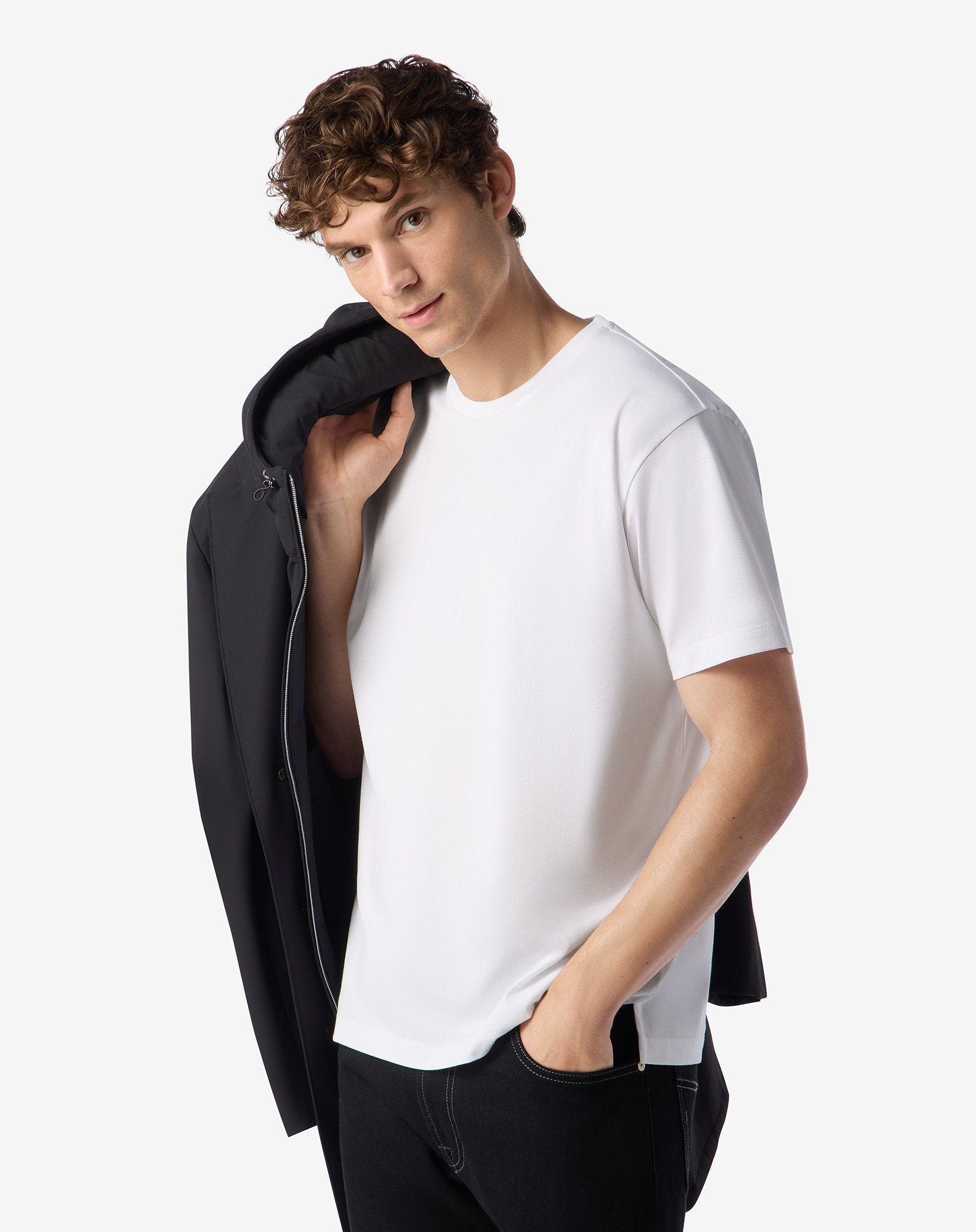 White oversized cotton jersey t-shirt - 2