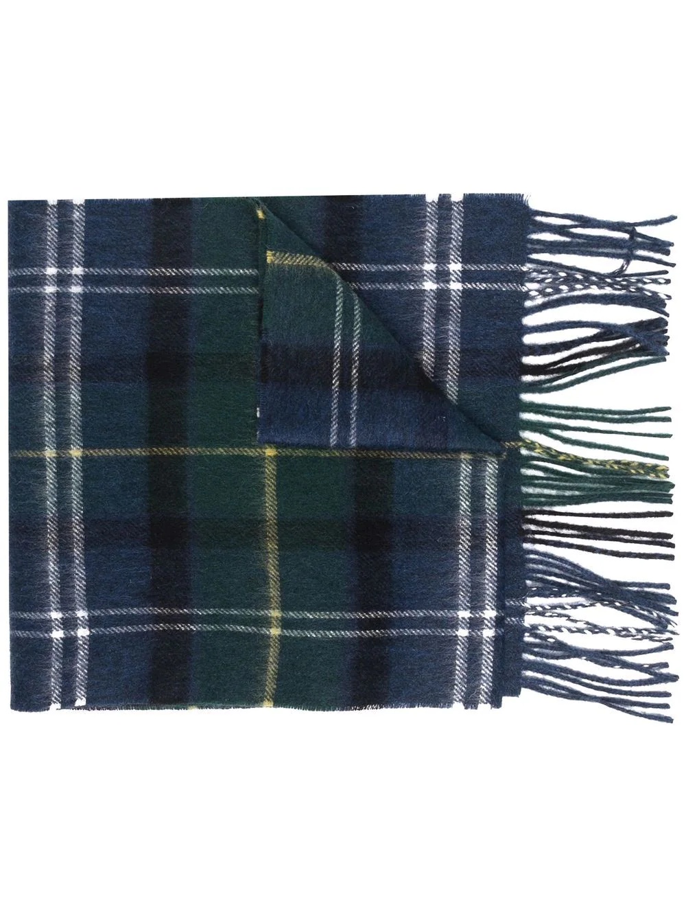 tartan tasseled scarf - 1