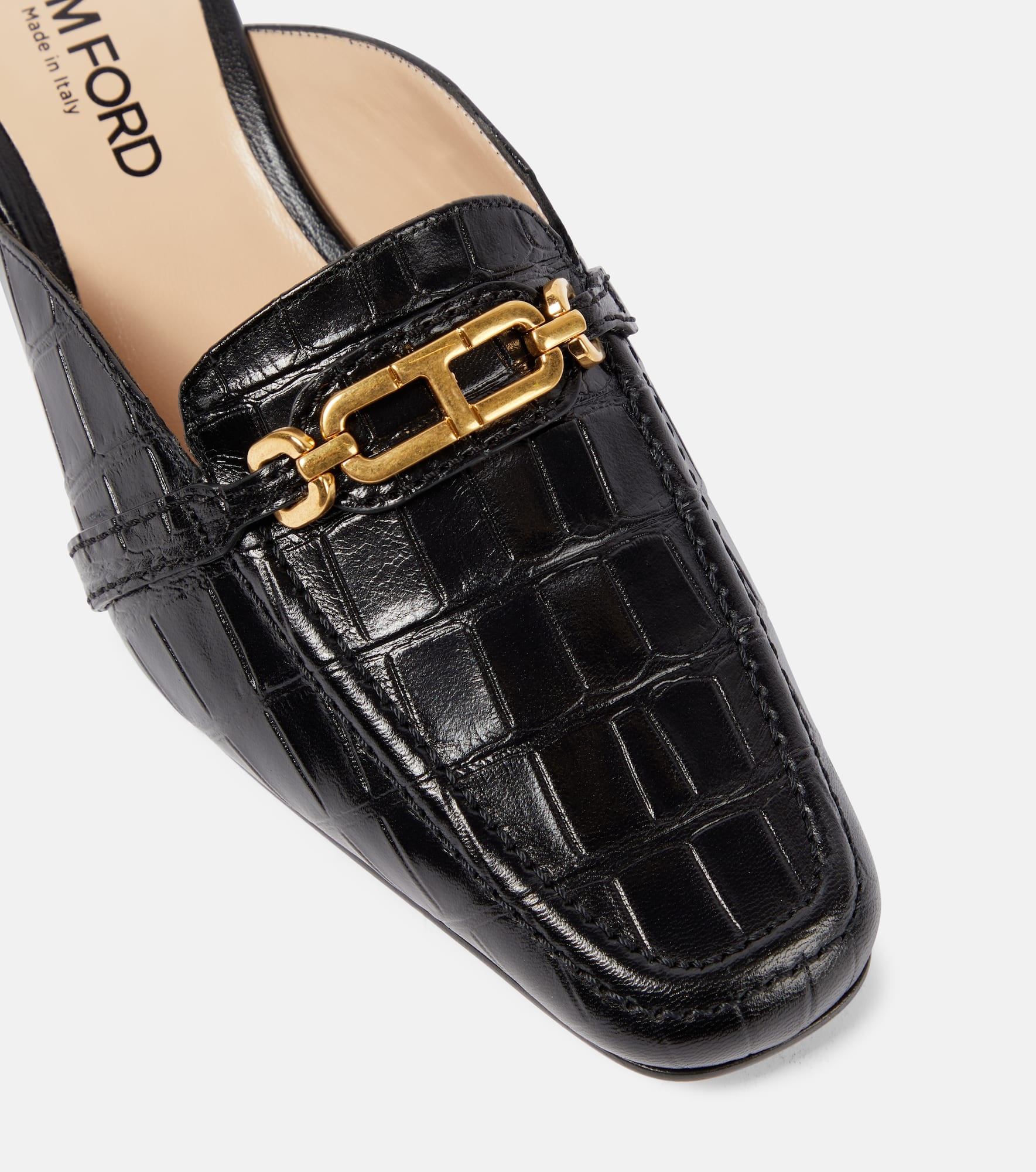 Whitney croc-effect leather mules - 6