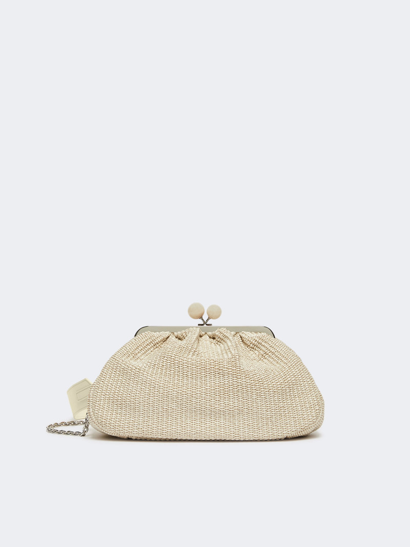 FORTUNA Medium raffia-effect Pasticcino bag - TURTLEDOVE 8