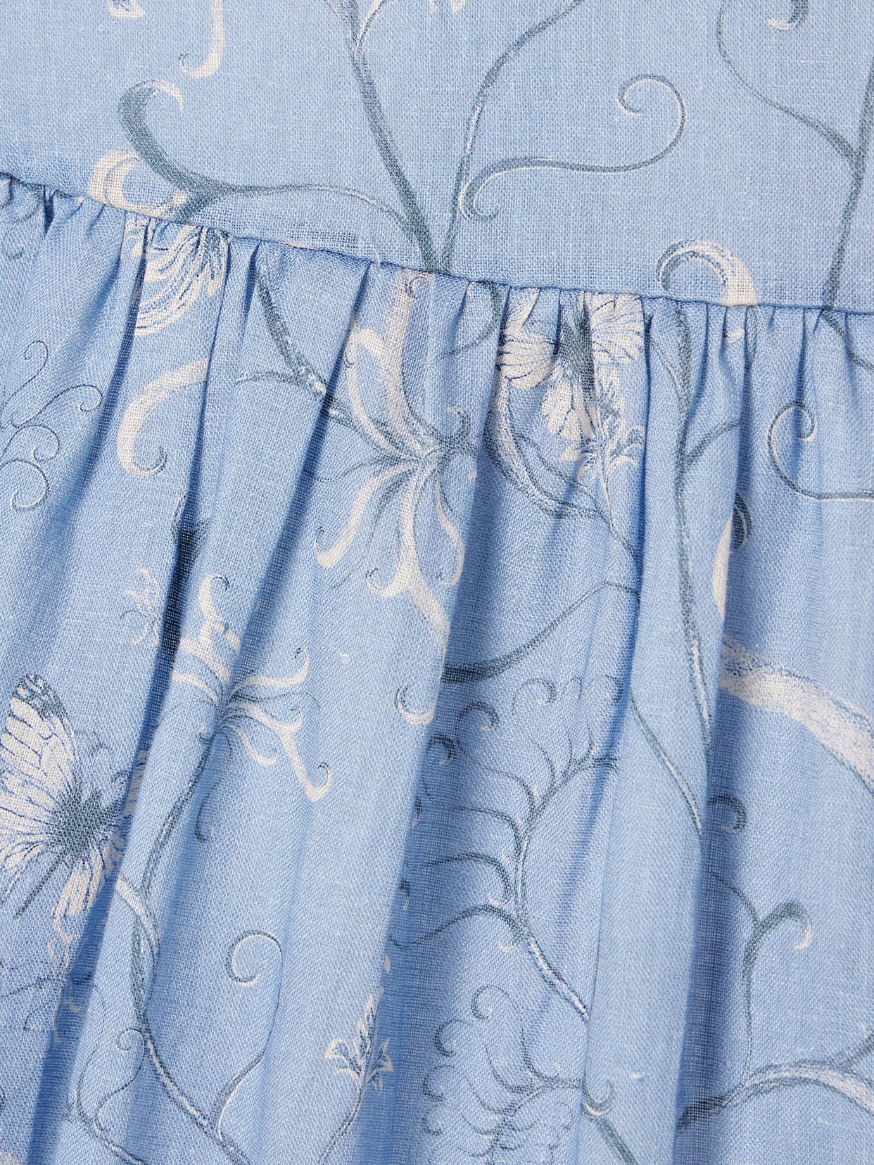Anis Lymanopoda Tiered Printed Linen Maxi Skirt - 4
