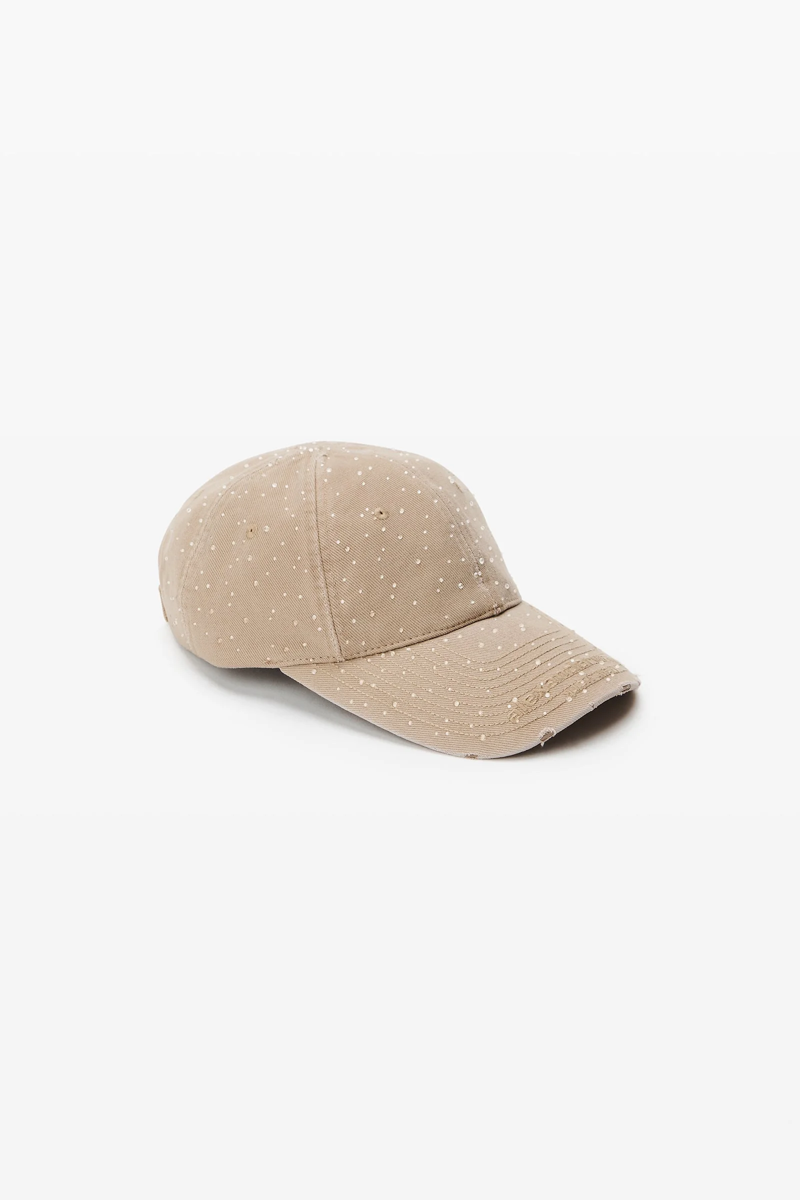 crystal hotfix distressed baseball cap - 1