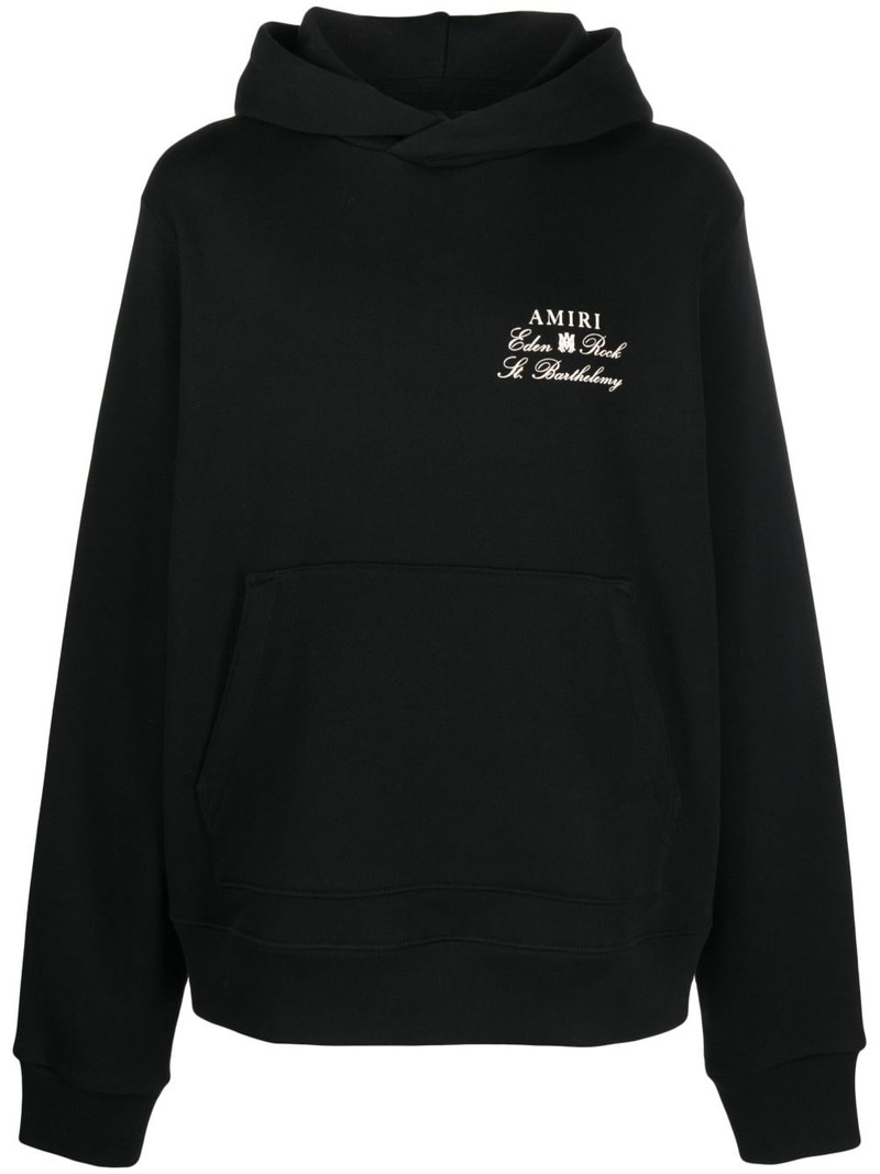 logo-print cotton hoodie 1