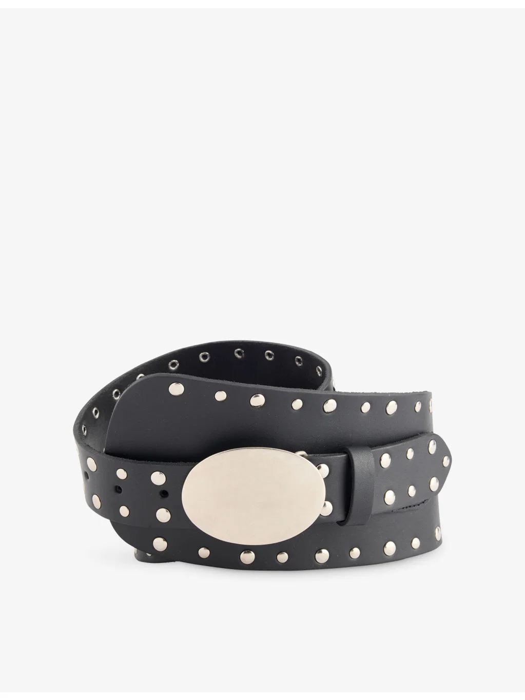 Iris Stud-Embellished Leather Belt - 1