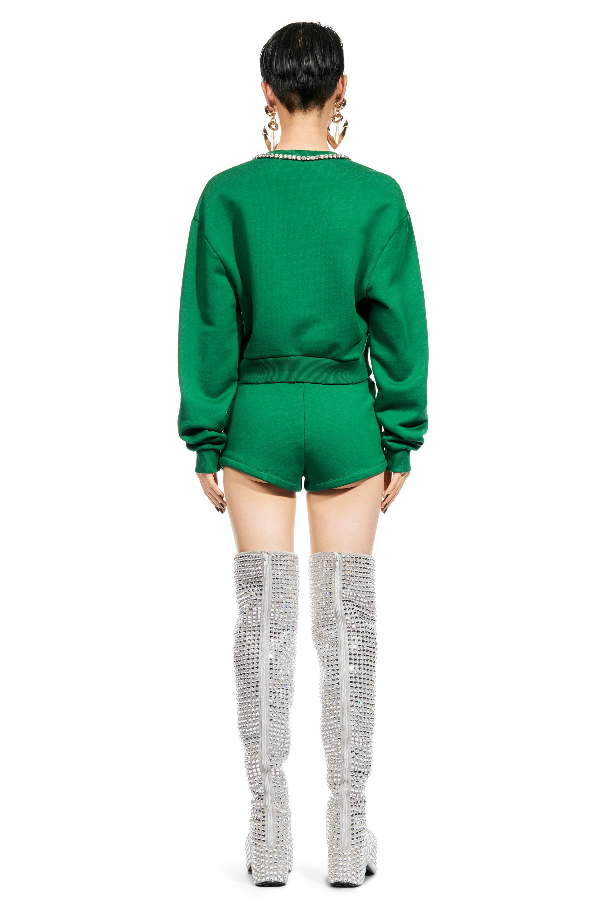 DECO BOW V-NECK SWEATSHIRT - 6