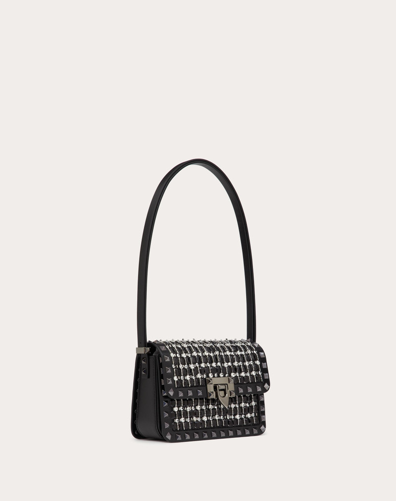 SMALL ROCKSTUD23 EMBROIDERED SHOULDER BAG 3