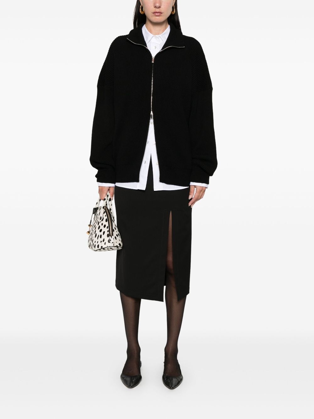 side-slit pencil skirt - 2