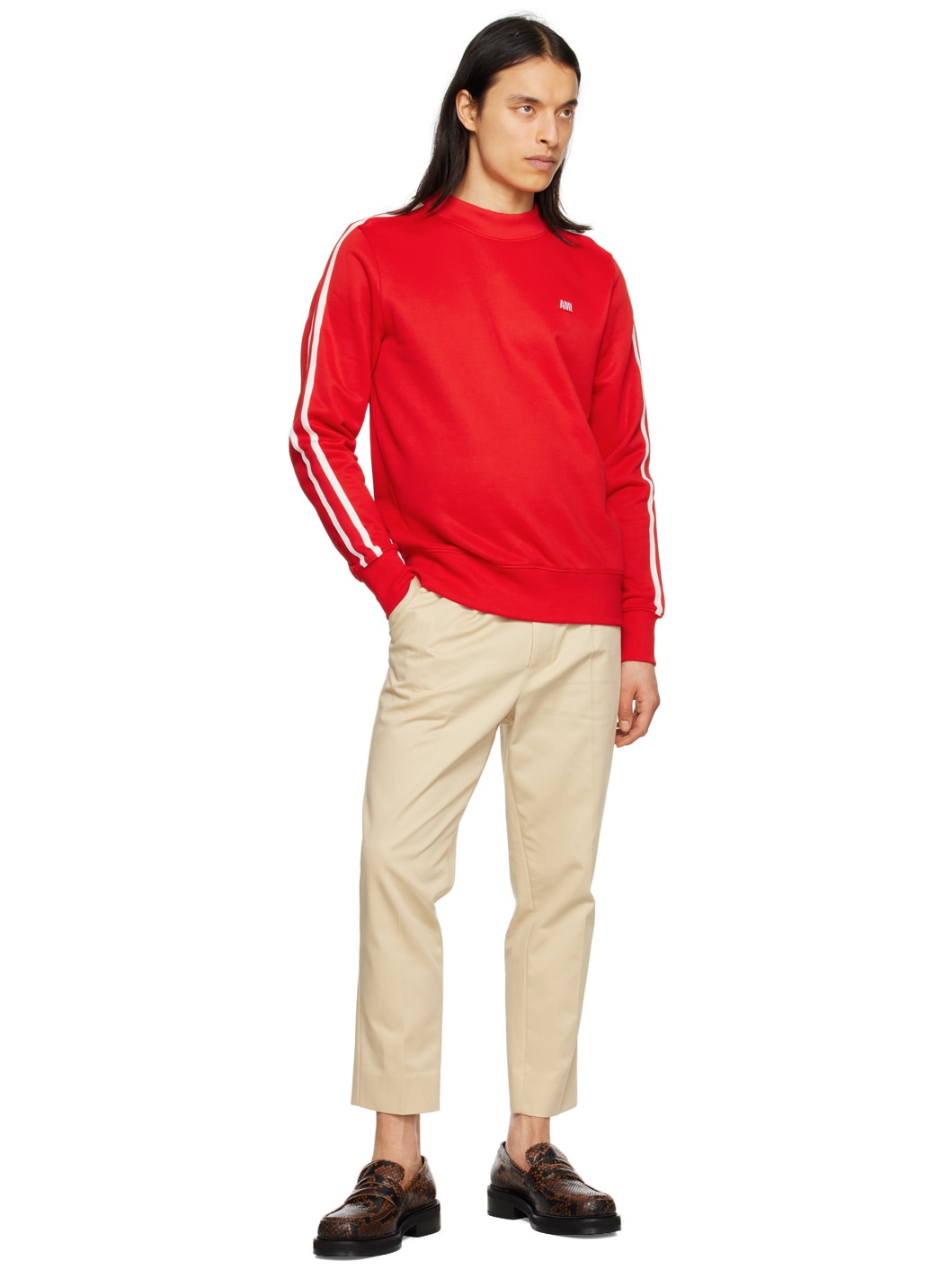 Beige Elasticized Trousers - 4
