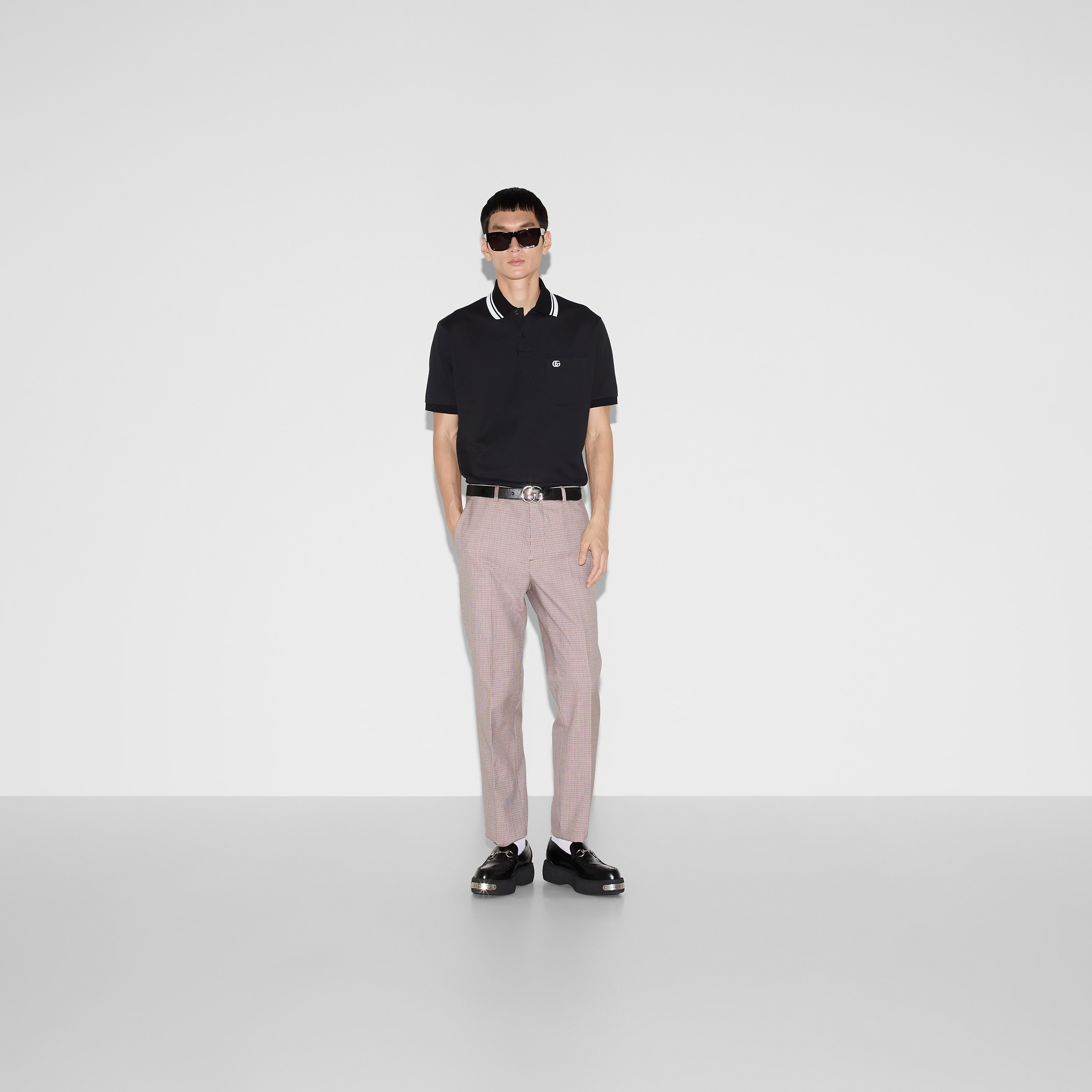 Cotton polo shirt with embroidery - 2