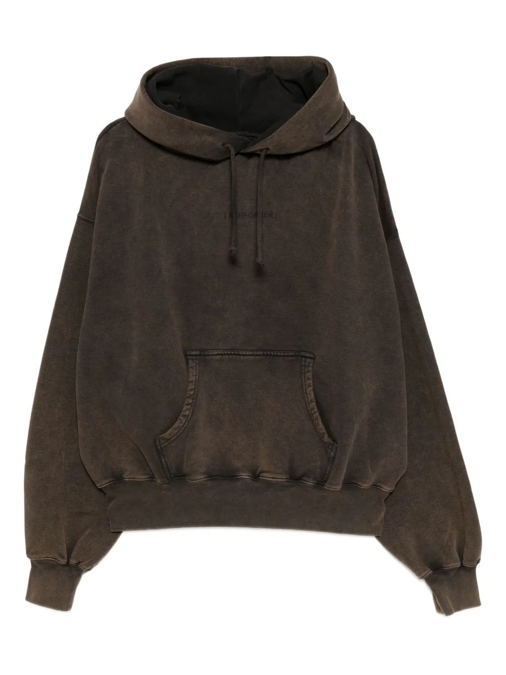gathered neckline hoodie - 1