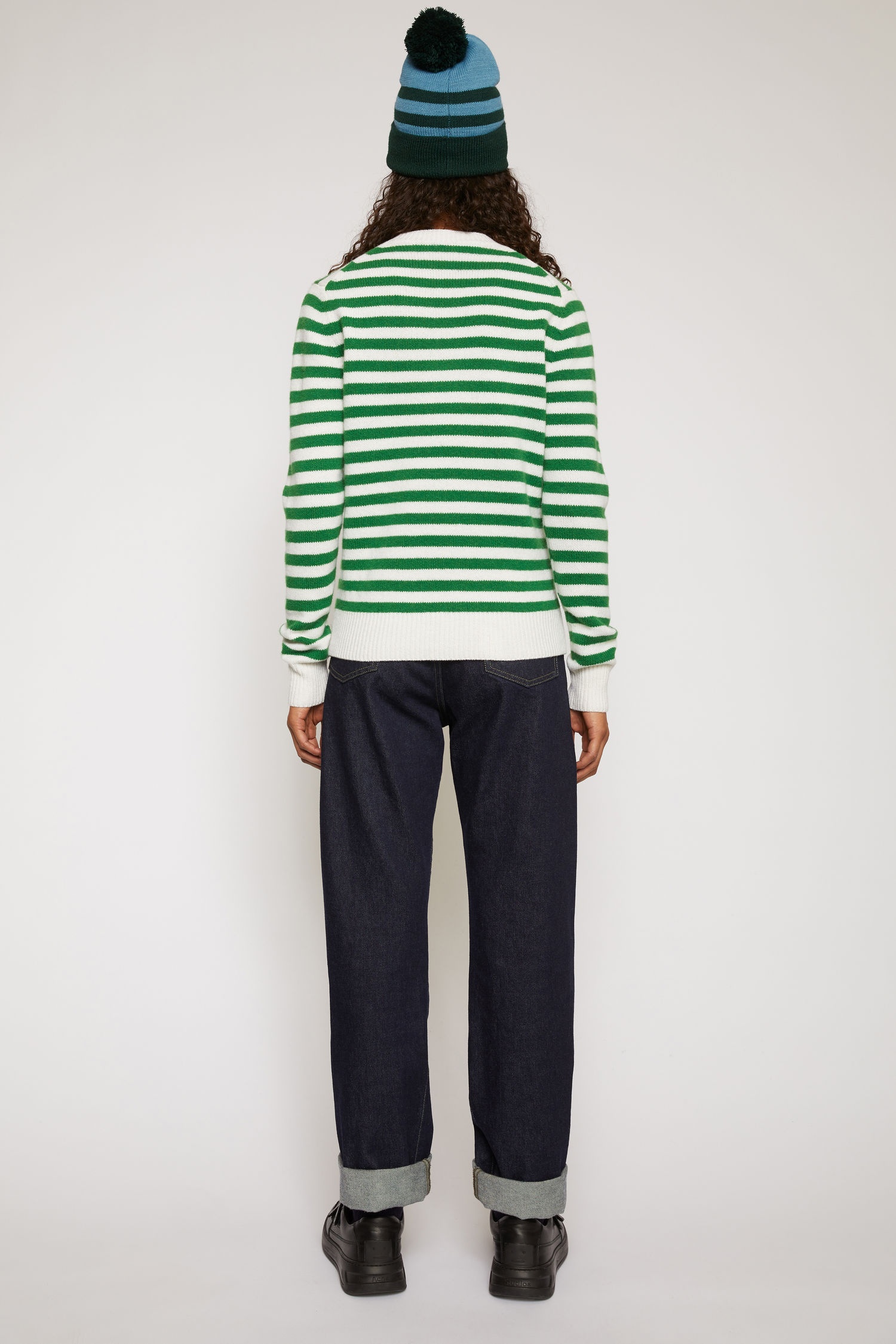 Breton stripe sweater green/white - 5