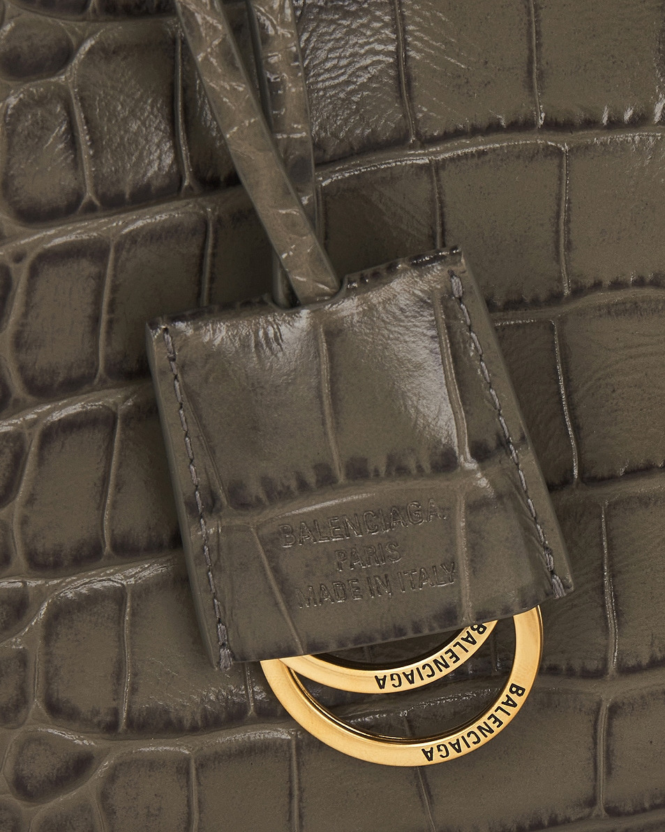 Rodeo Small Croc Embossed Top Handle Bag - 8