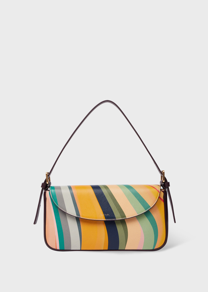 Women's Leather 'Swirl' Baguette Bag 1