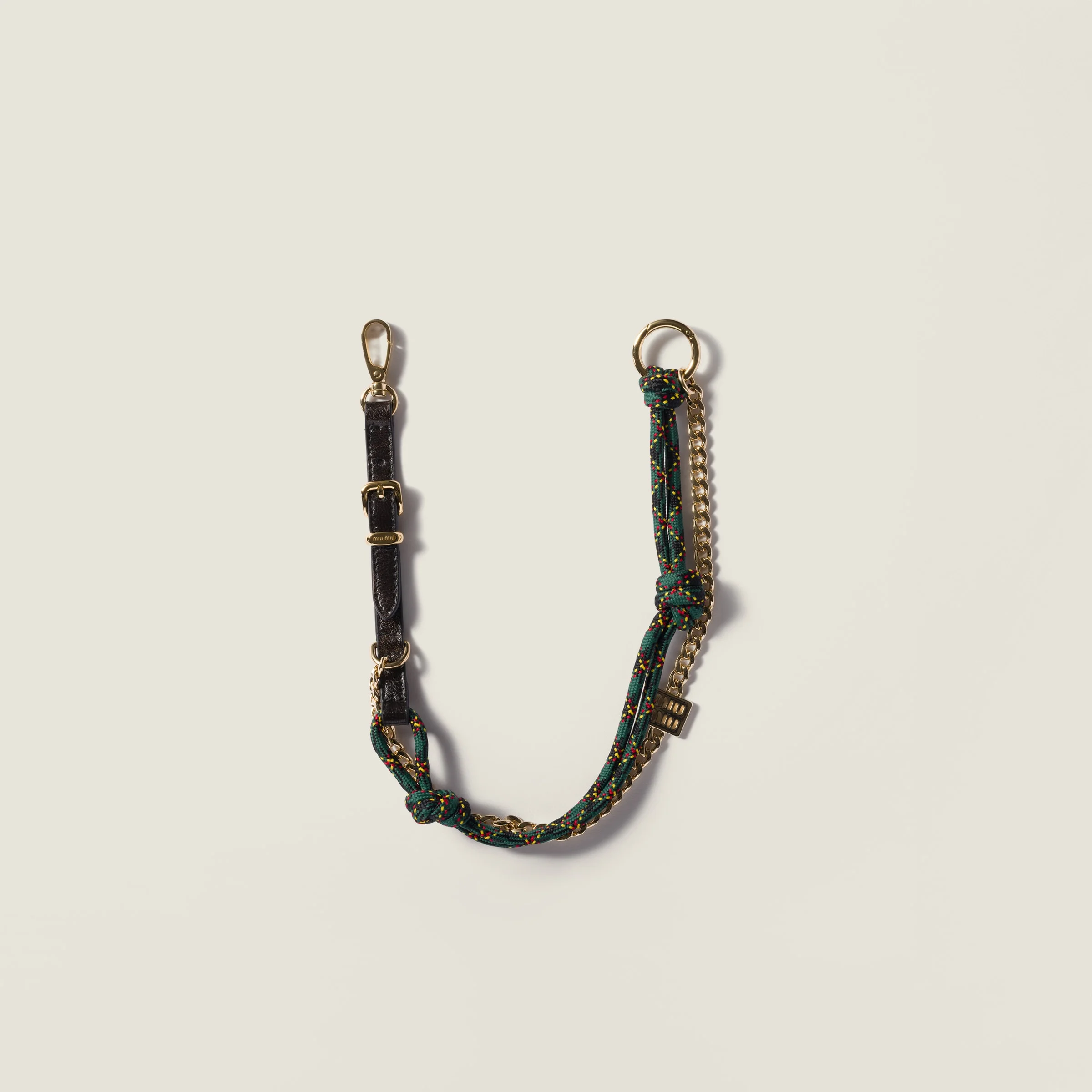 Leather, cord and metal keyring trick - 1