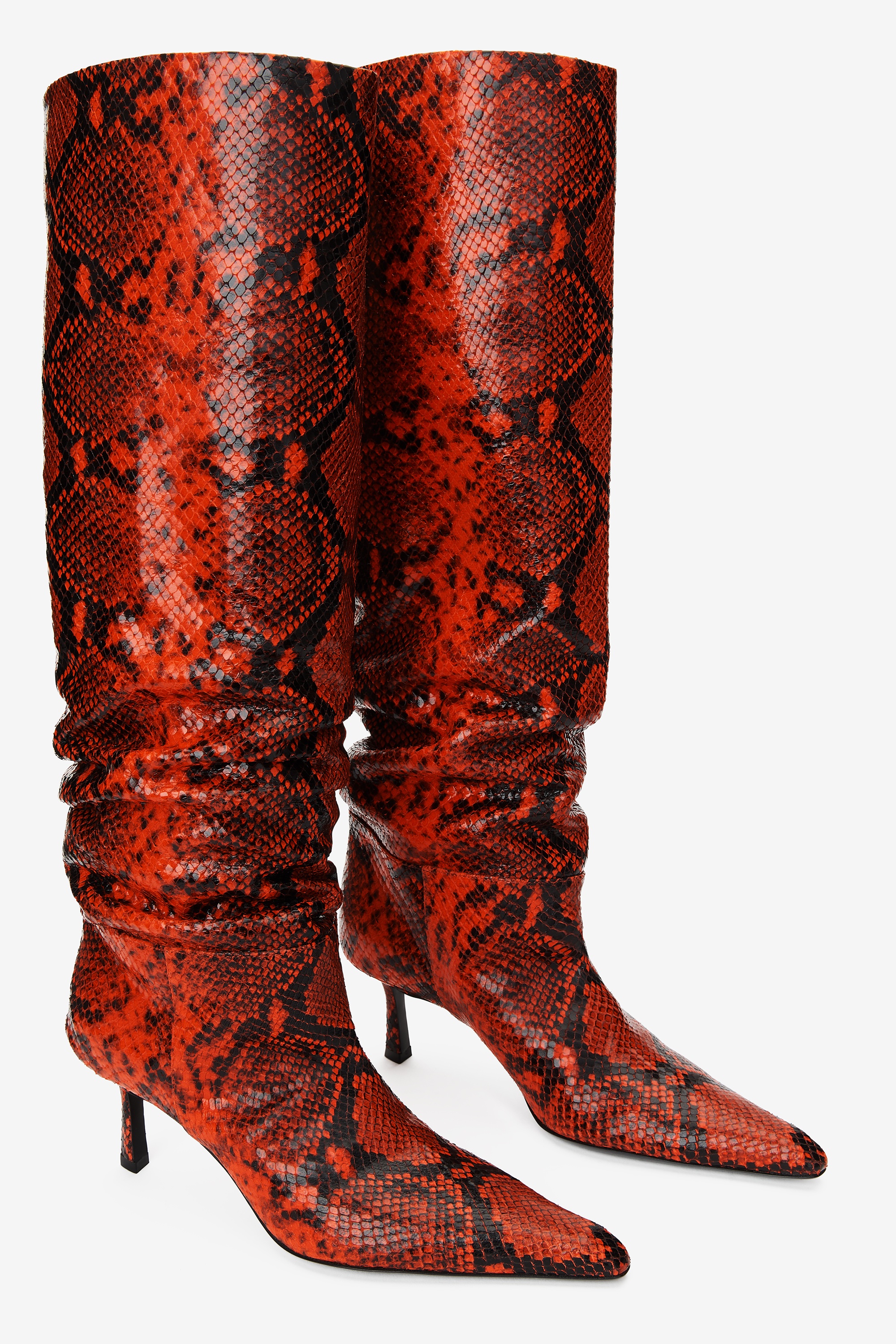 viola slouch boot in embossed leather - 2