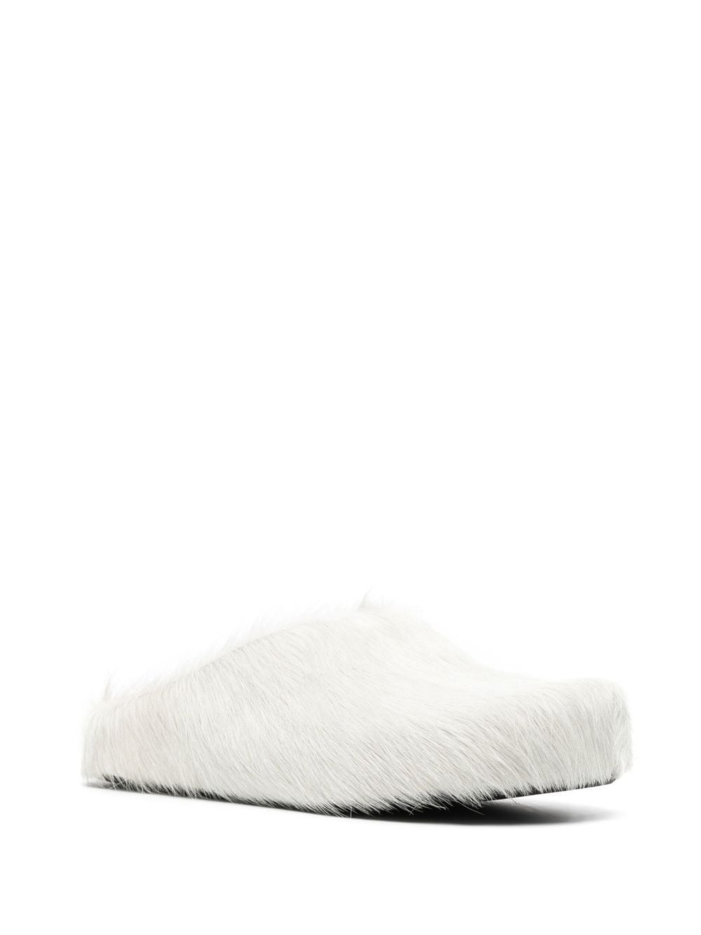 fur-trimmed sabot slippers - 2