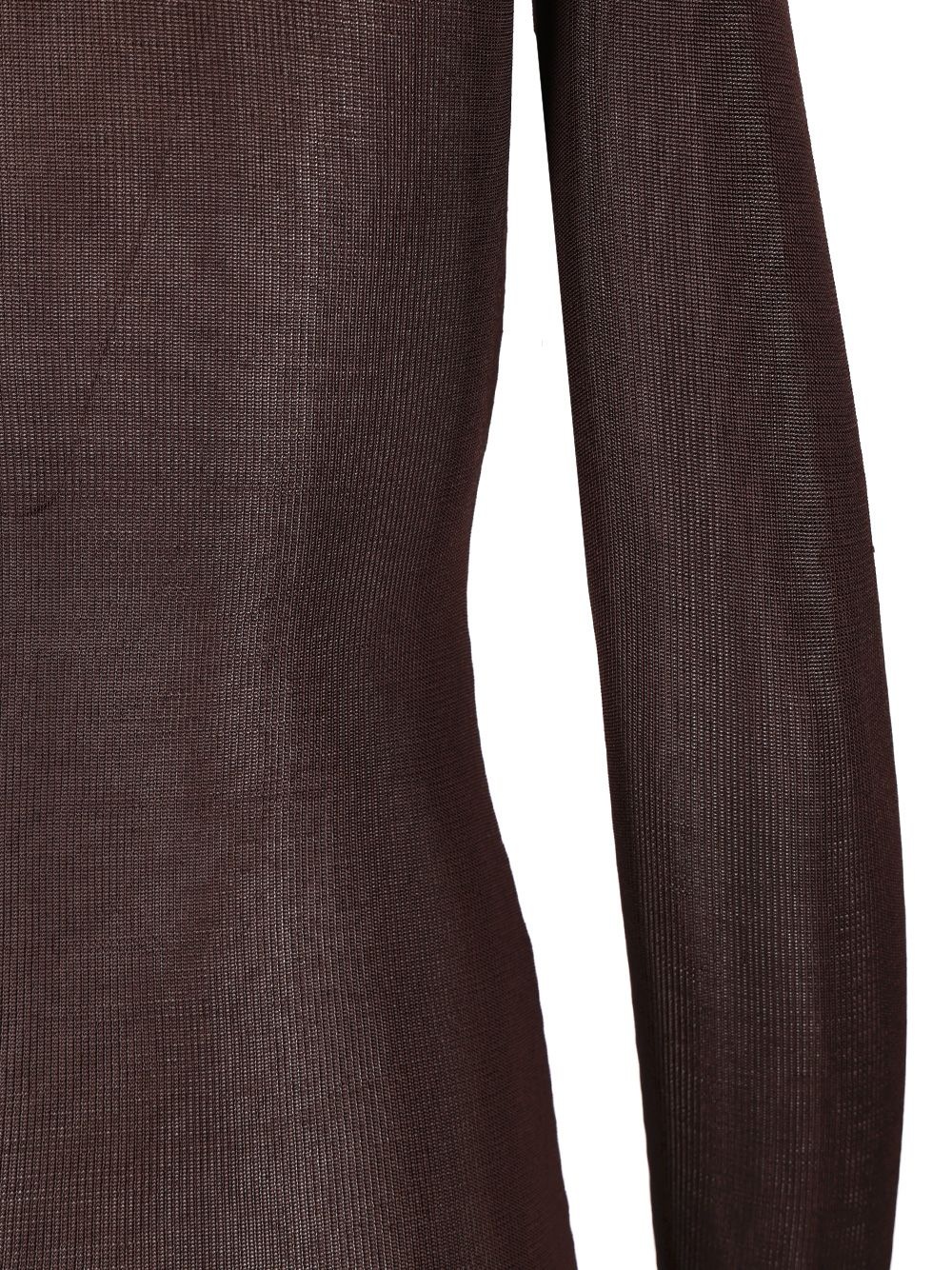 Brown Viscose Knit Maxi Dress Dresses Brown - 4