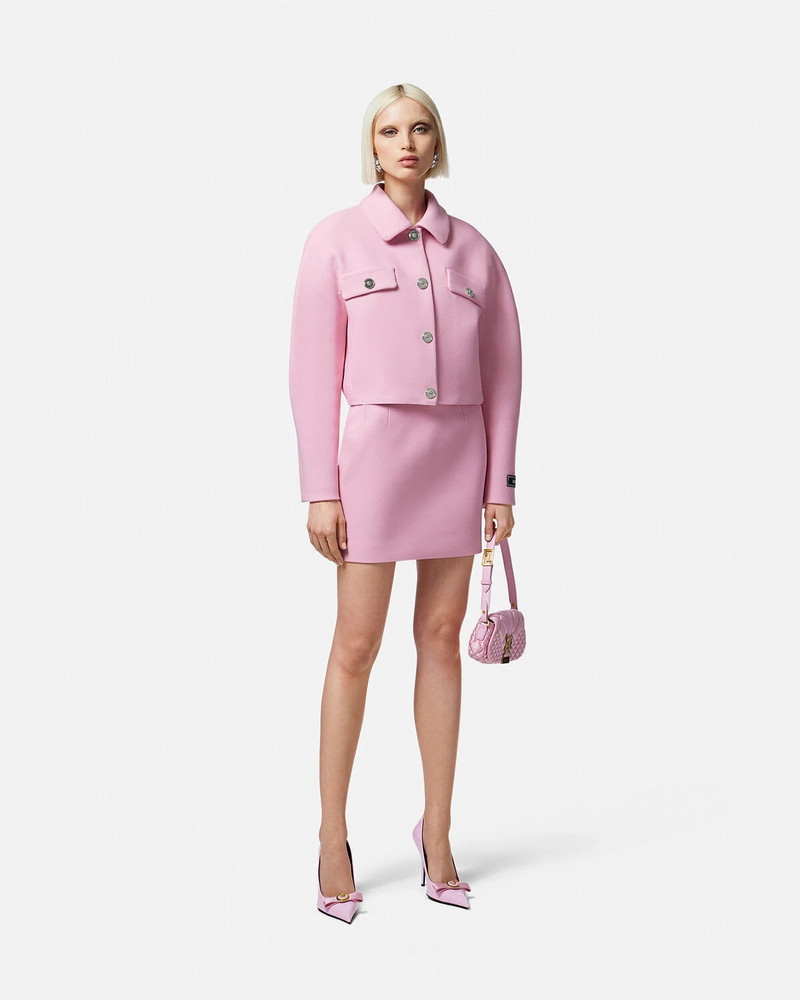 VERSACE Rounded Crop Blouson Jacket outlook