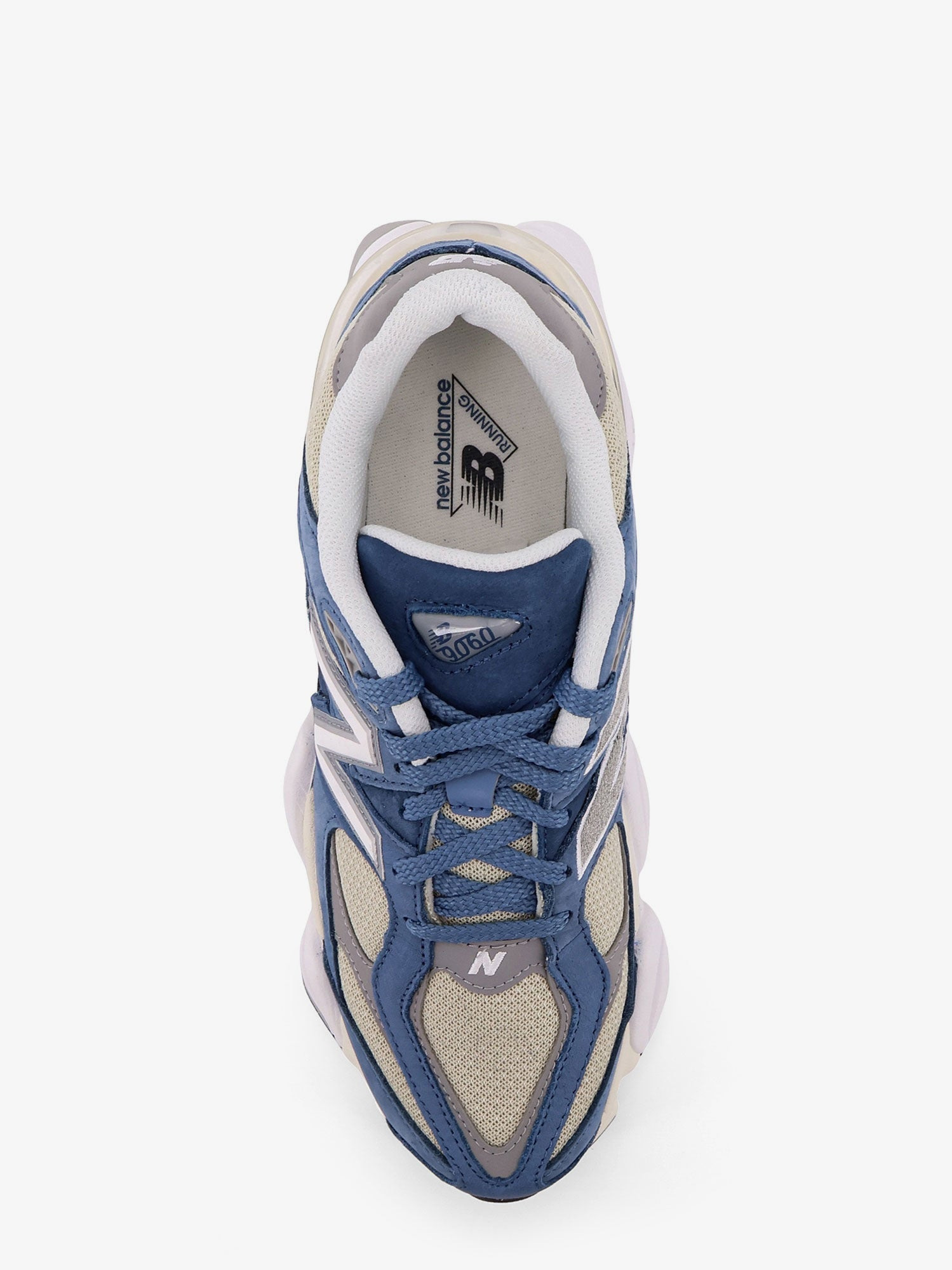 9060 MESH LOW-TOP SNEAKERS WITH SUEDE INSERTS - 5