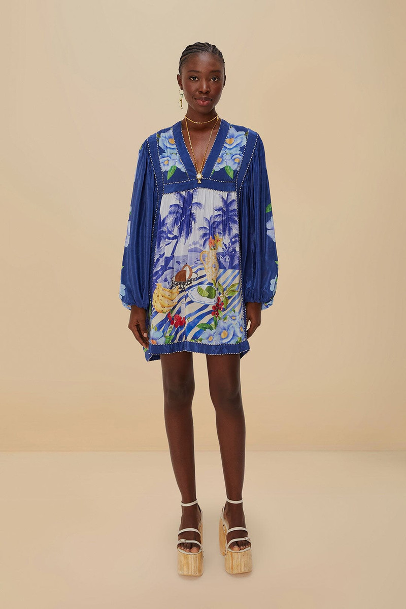 Blue Fresh Table Scarf Mini Dress 1