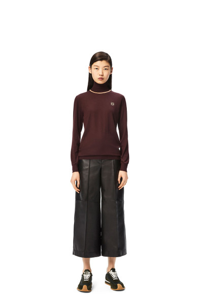 Loewe Anagram embroidered high neck sweater in cashmere outlook