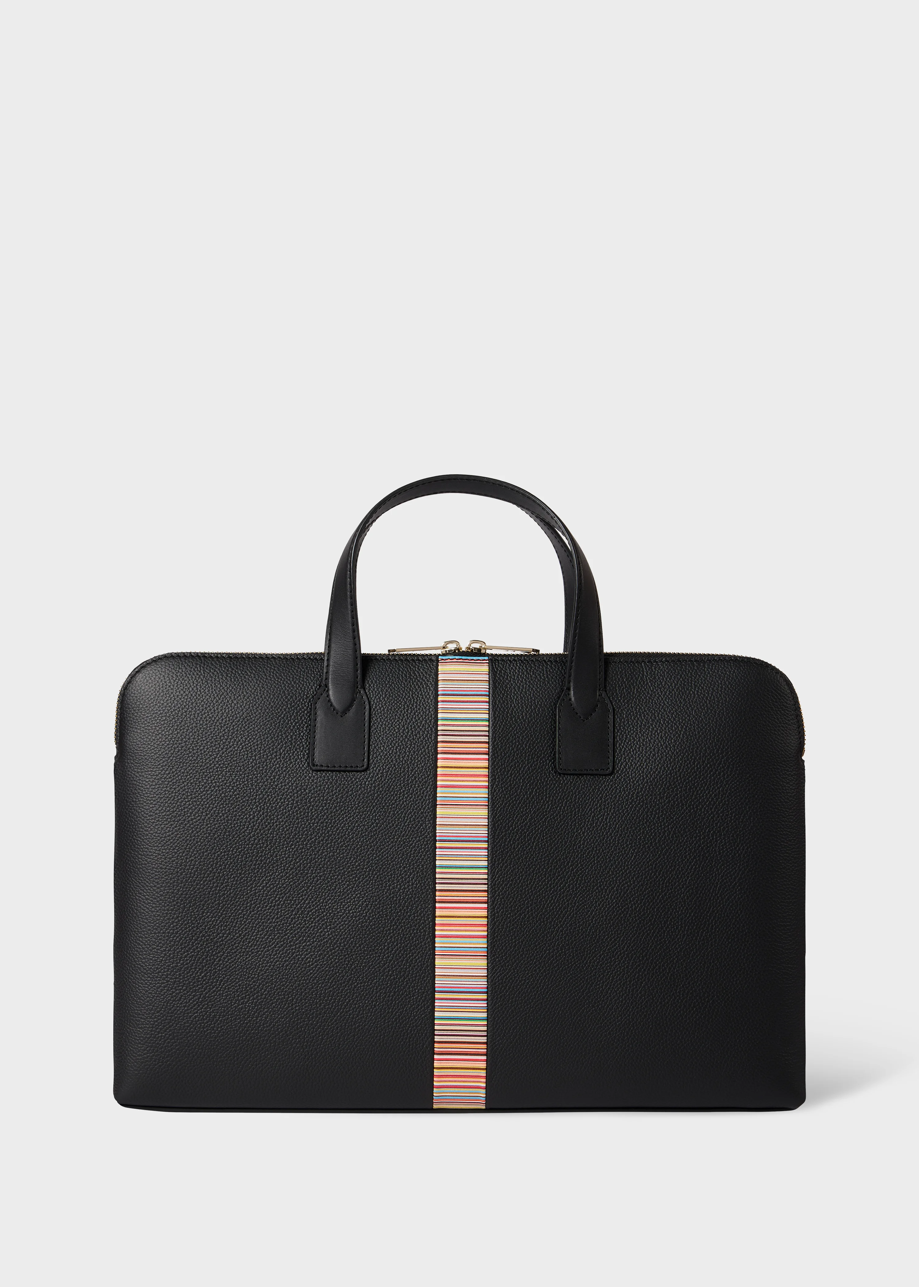 Black 'Signature Stripe' Slim Folio - 1