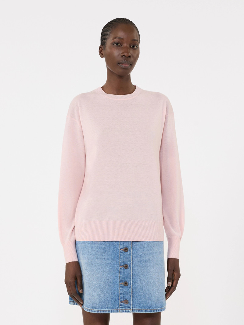 VENTO Wool and cashmere basic sweater - PINK 3