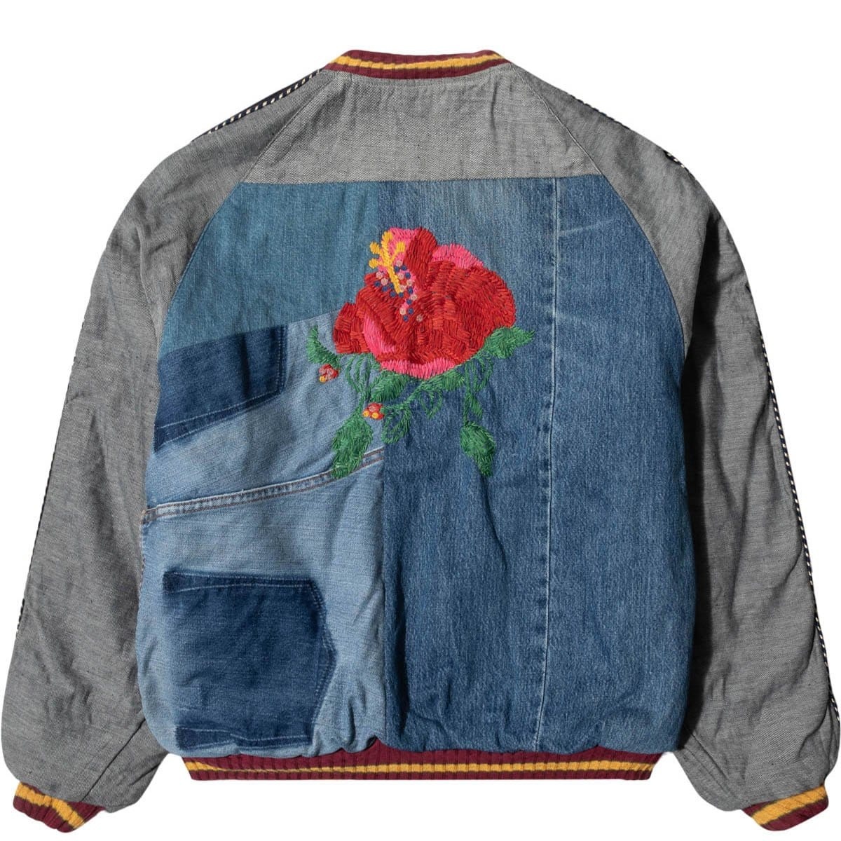 DENIM RECONSTRUCT SOUVENIR JACKET - 2