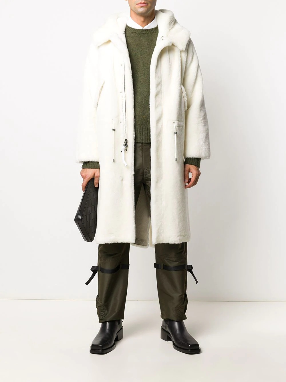 x Nick Wooster shearling midi coat - 2