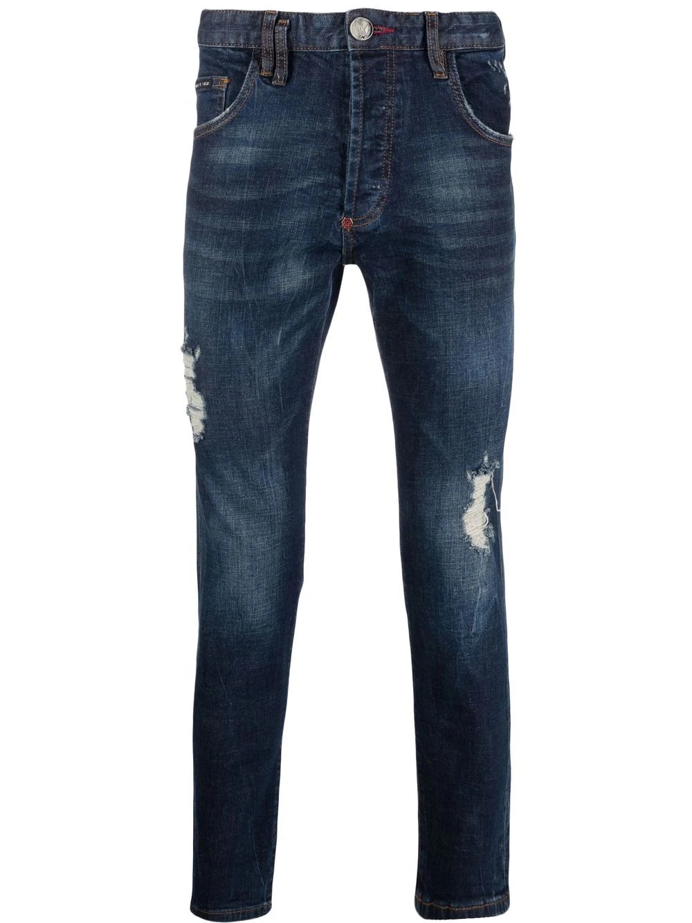 distressed slim fit jeans - 1