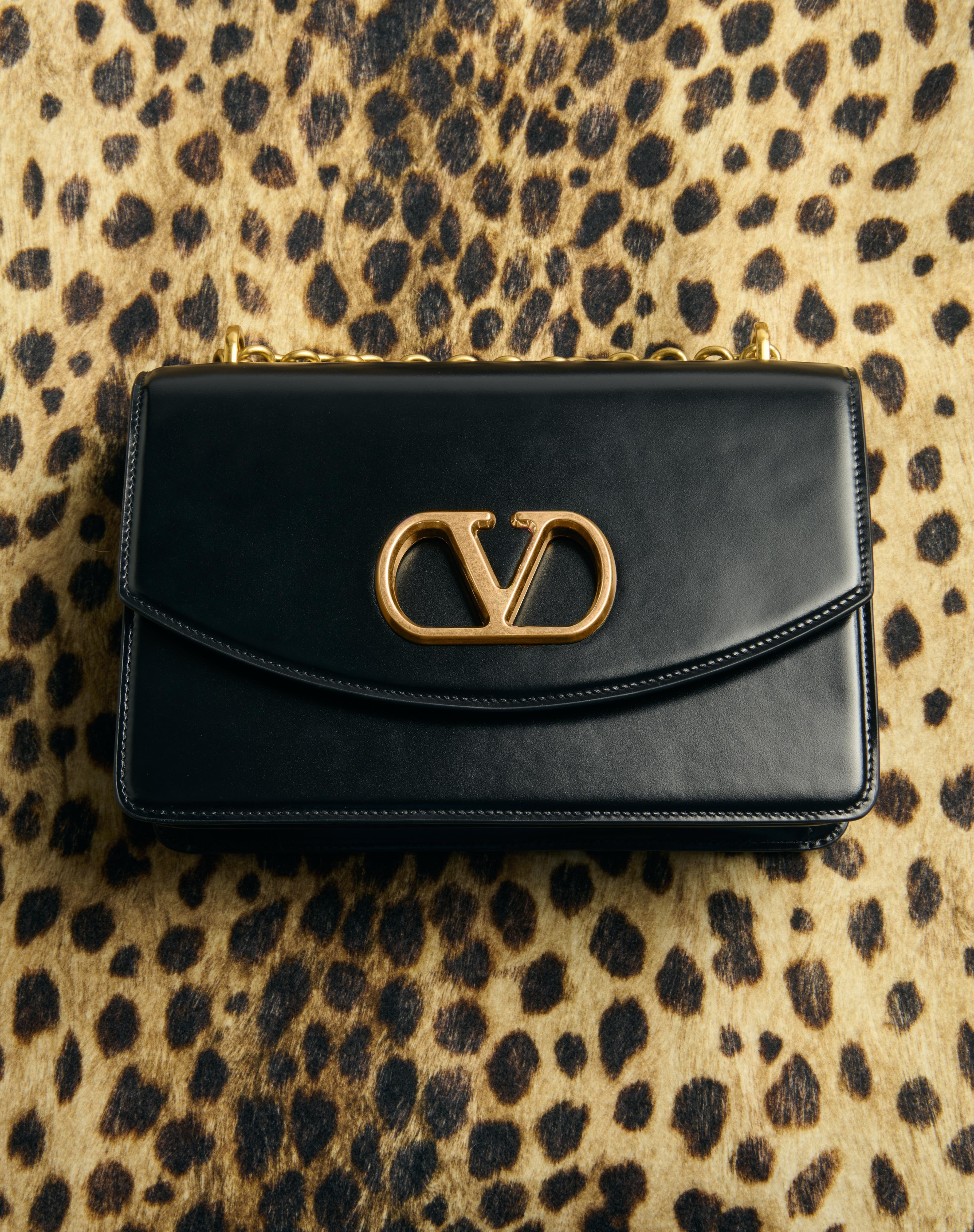 VALENTINO GARAVANI VAIN SHOULDER BAG IN SHINY CALFSKIN - 7