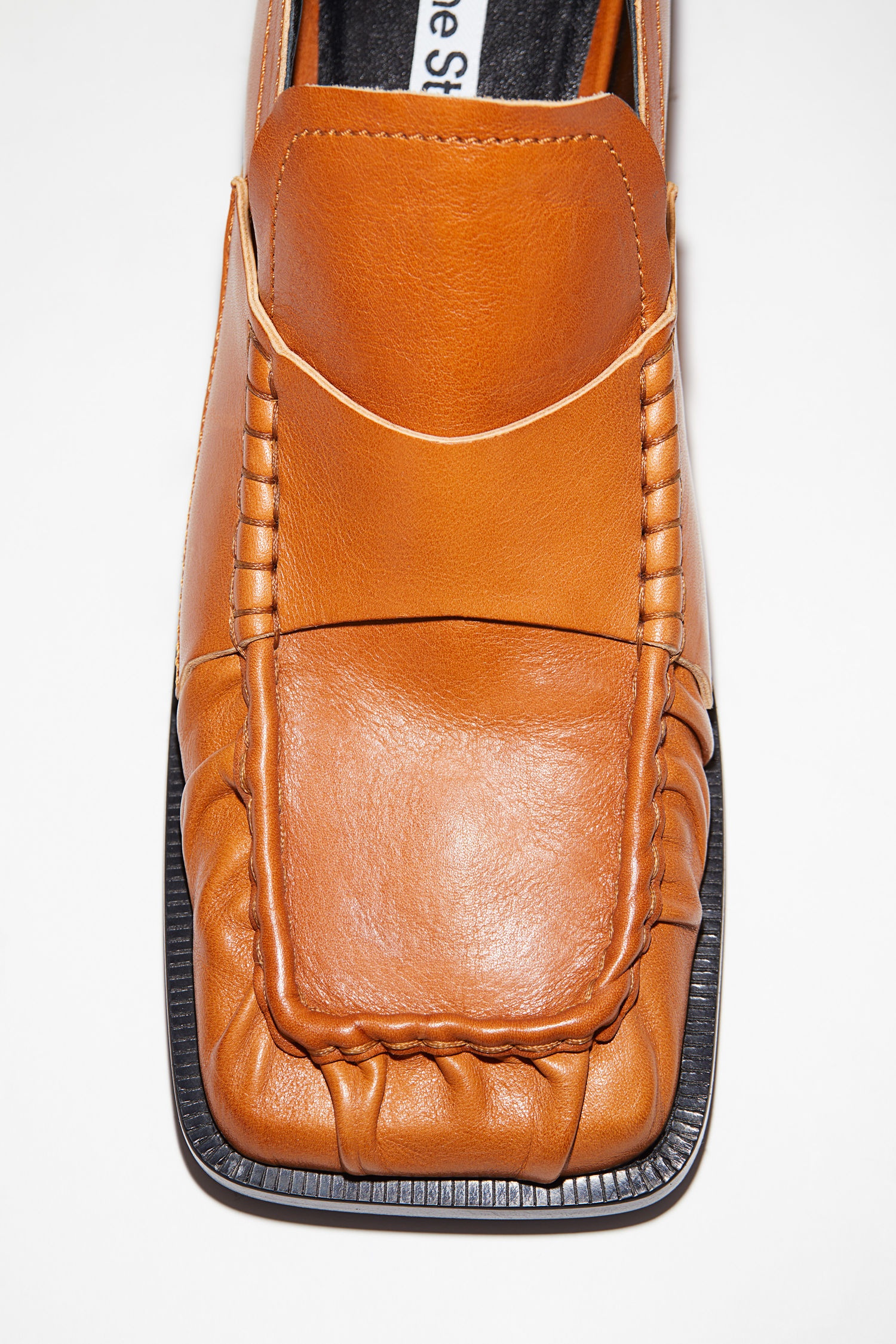 Square Toe Loafers - Cognac brown - 5