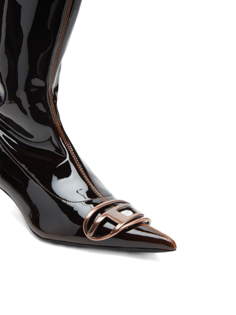 45mm D-Venus patent-leather pointed-toe boots - 5