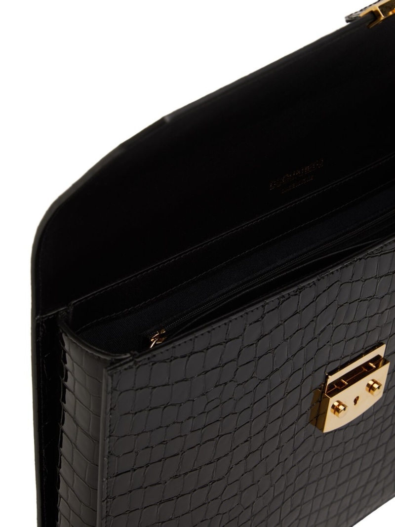 Big City Nights croc embossed clutch - 5