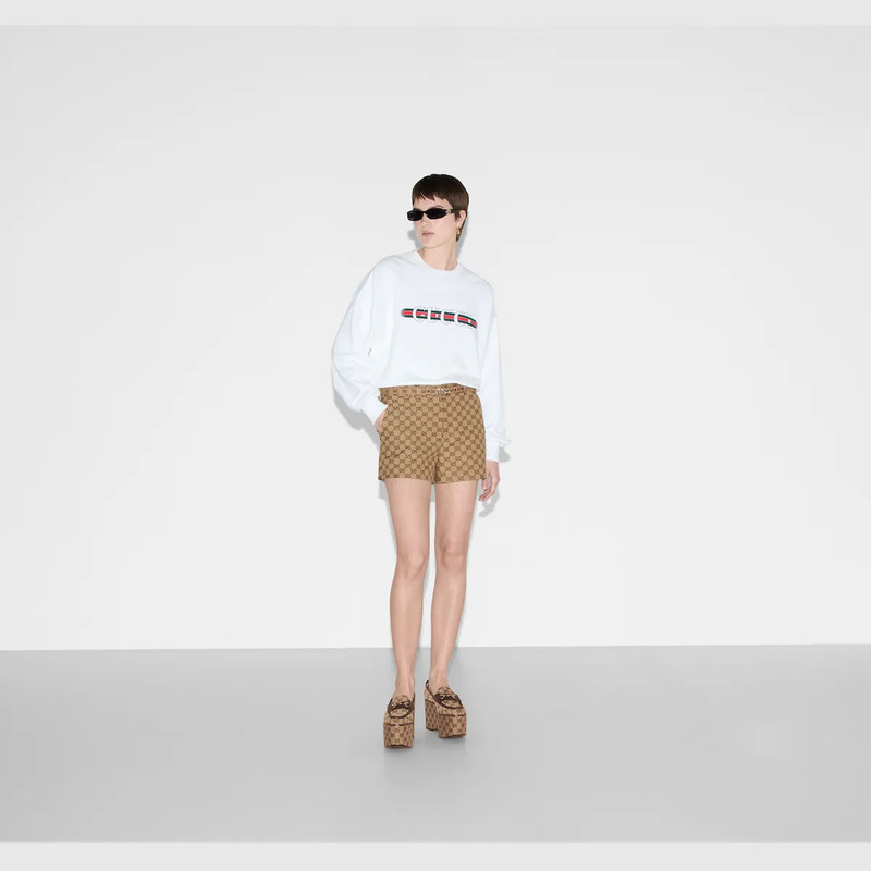 GUCCI Gucci print cotton jersey sweatshirt outlook