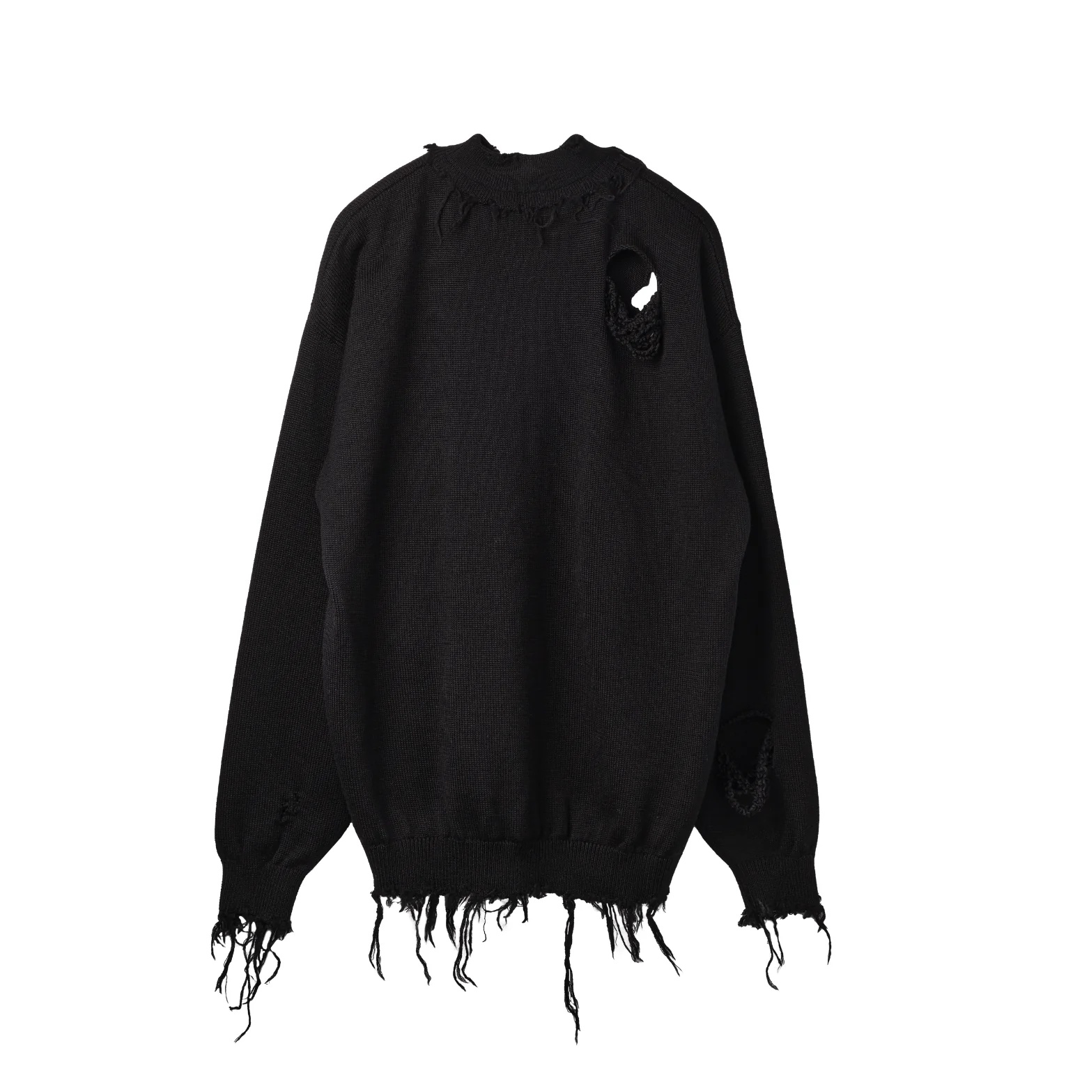 Vetements Destroyed Sweater Black - 2