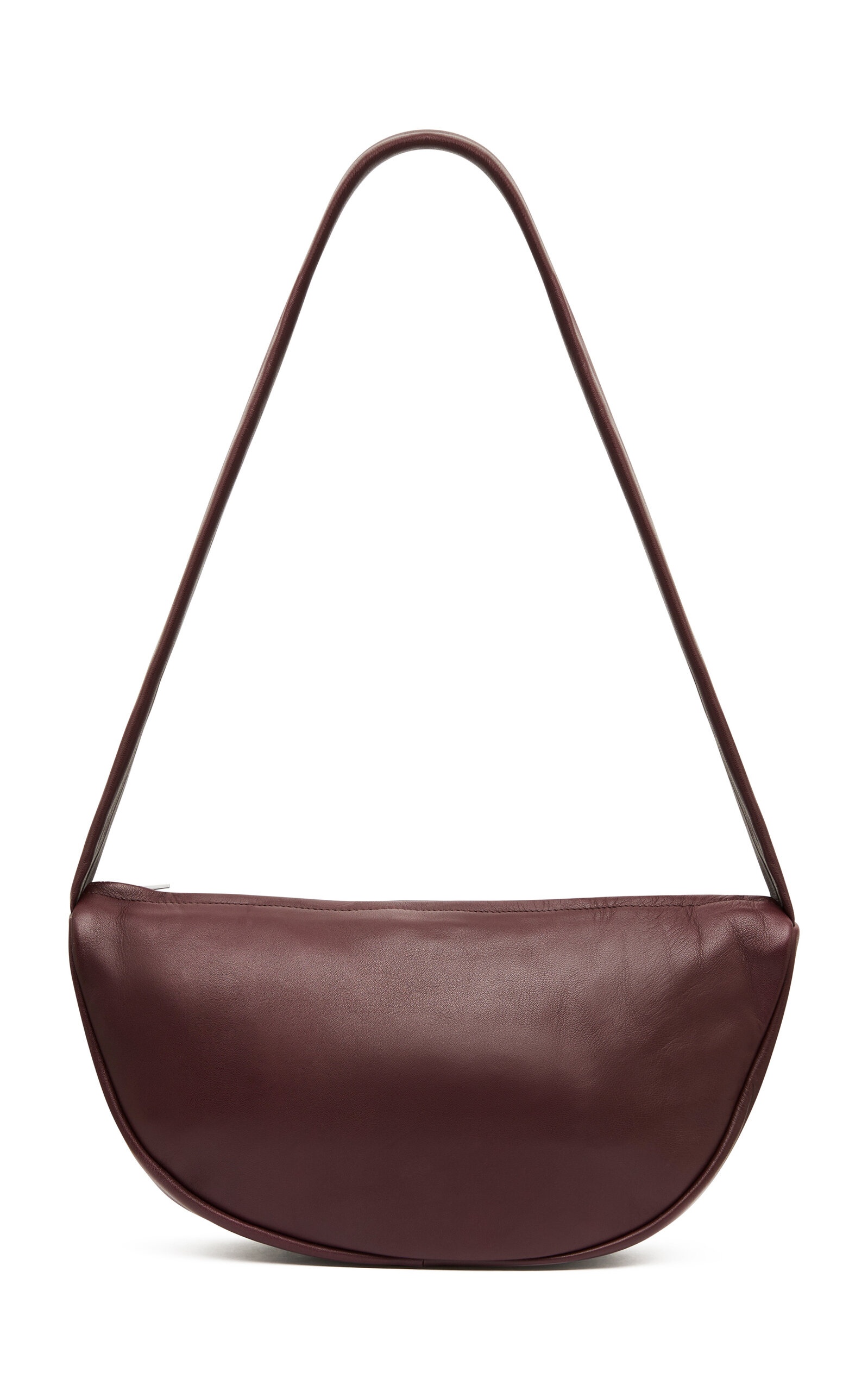 Soft Leather Crescent Bag burgundy - 1