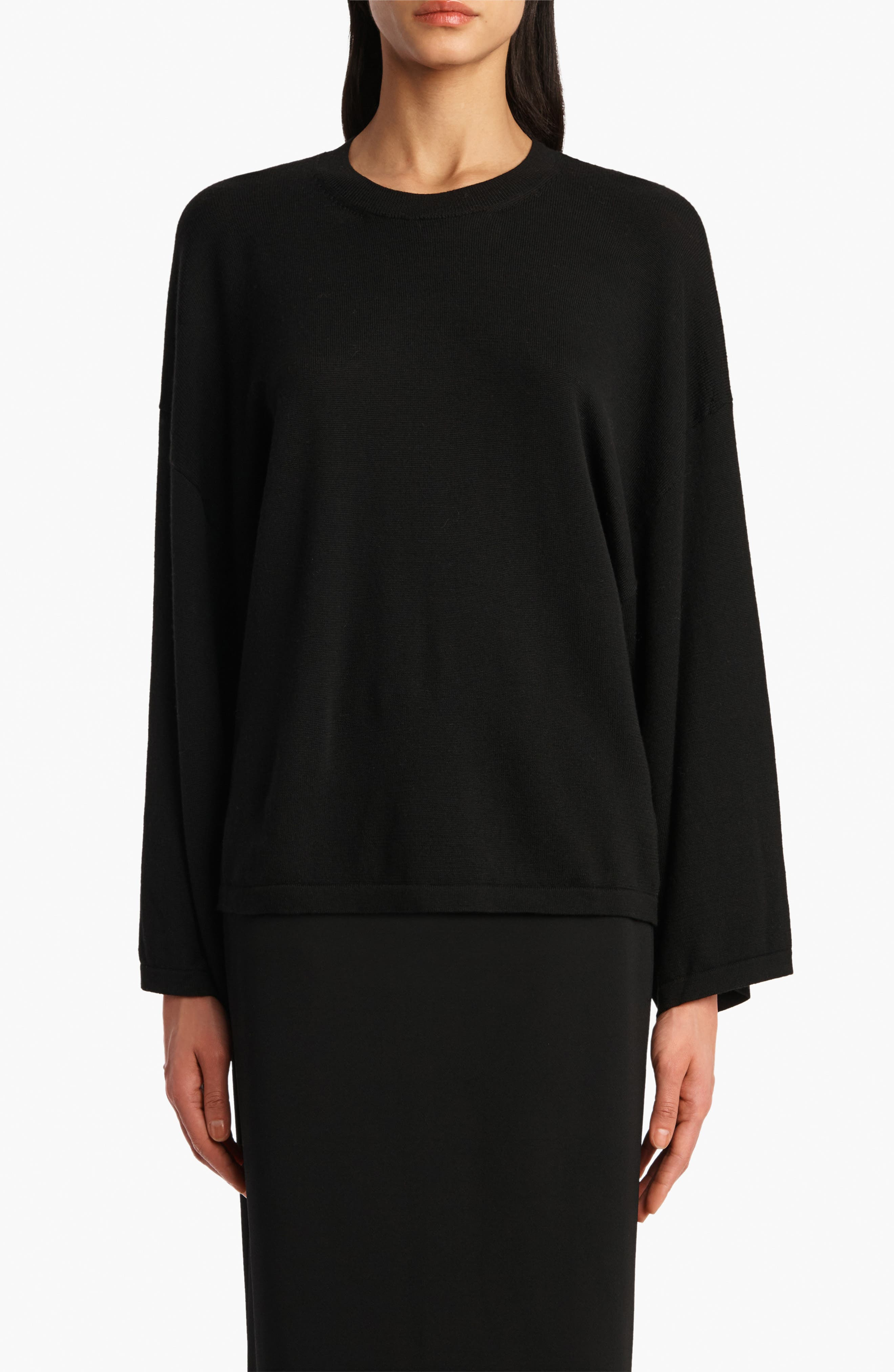 Khaite Darcy Merino Wool Sweater in Black at Nordstrom - 1