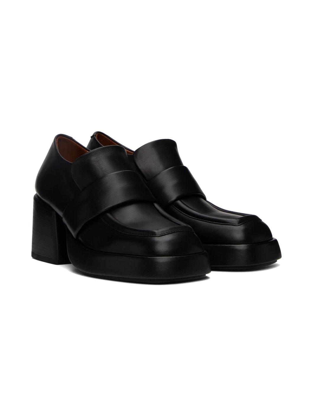 SSENSE Exclusive Black Plattino Mocassino Heels - 8