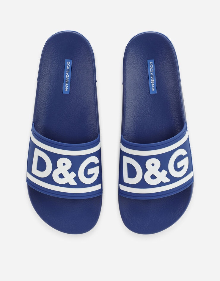 Rubber beachwear sliders with DG logo - 4