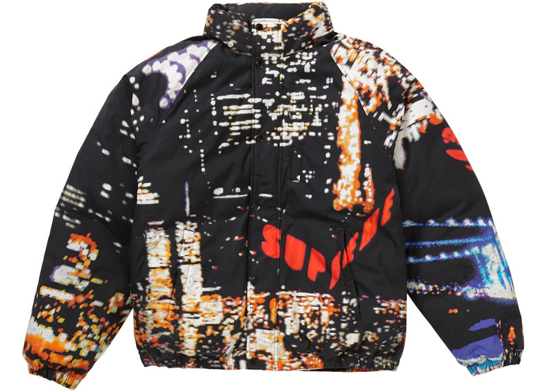Supreme Supreme City Lights Puffy Jacket Black outlook