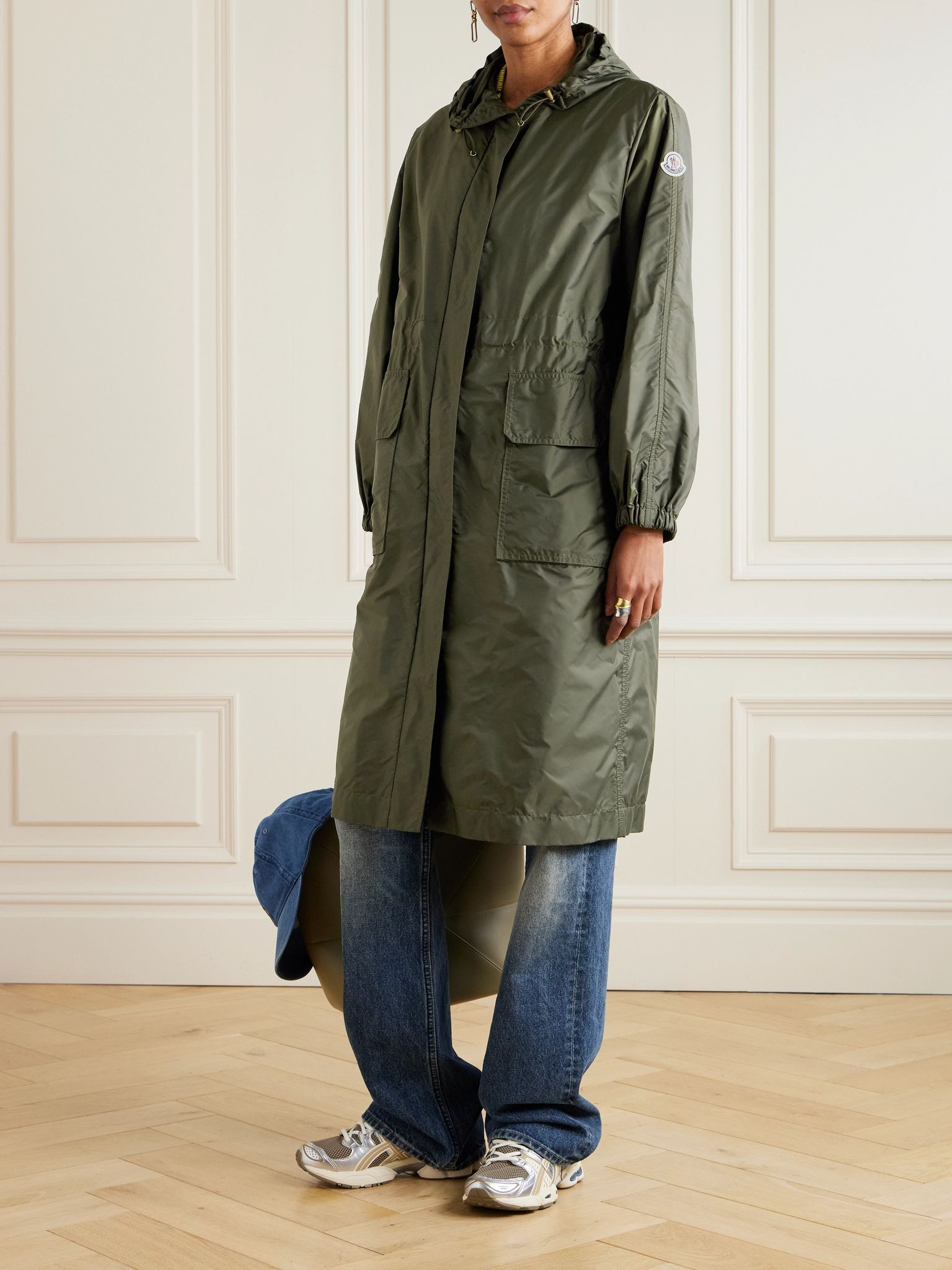 Hiengos shell hooded coat Dark green - 3
