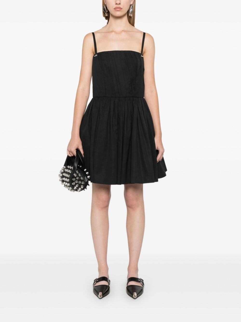 gathered mini dress - 2